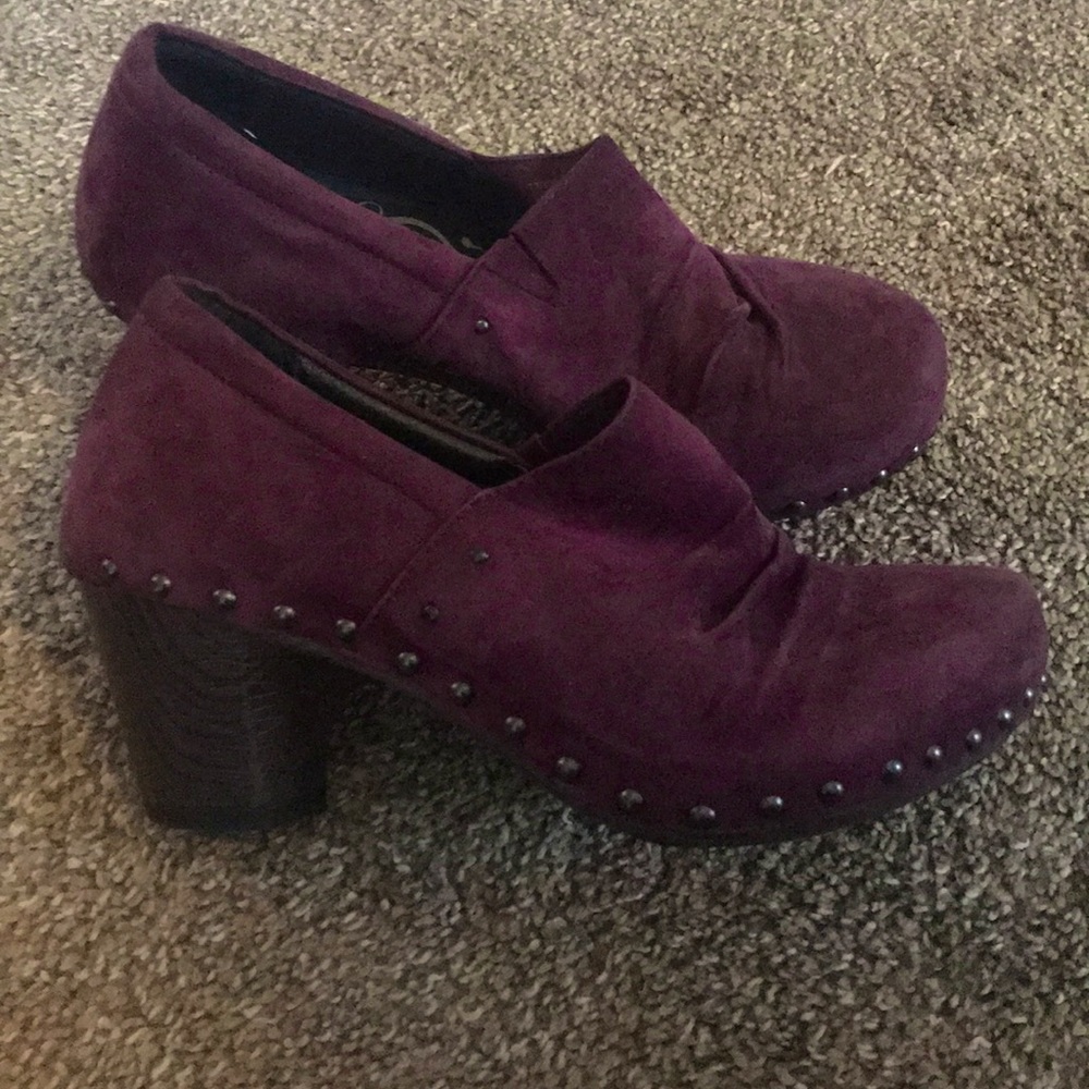 Dansko Purple Suede Clog Heals size 38